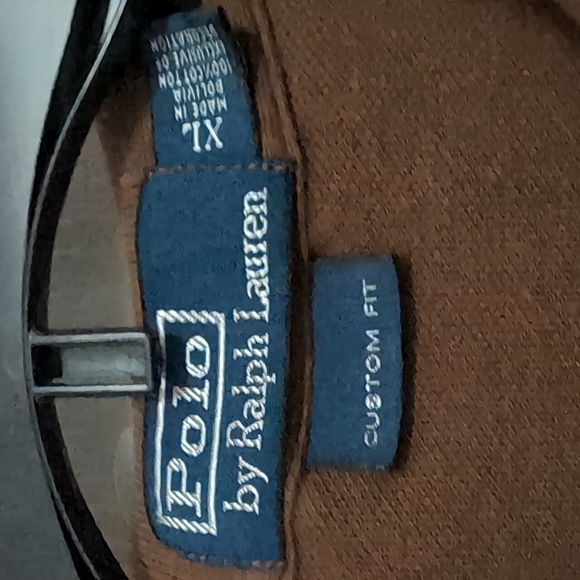 Ralph Lauren Cocoa Brown Custom Fit Polo Shirt. Size XL - Picture 6 of 9